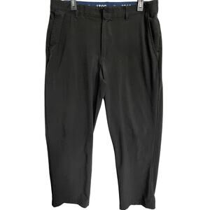 Izod Golf Pants Men Size 36 Black Mid Rise Outdoor Athleisure MISSING BUTTON